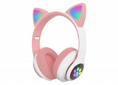 Bluetooth Ακουστικά Led STN28 Pink