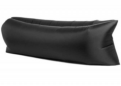 Φουσκωτό Στρώμα & Κάθισμα Ξαπλώστρα Lazy Bag 650gr Μαύρo